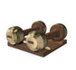 PENT. COLMIA - Luxury Dumbbells on Wooden Stand