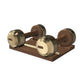 PENT. COLMIA - Luxury Dumbbells on Wooden Stand