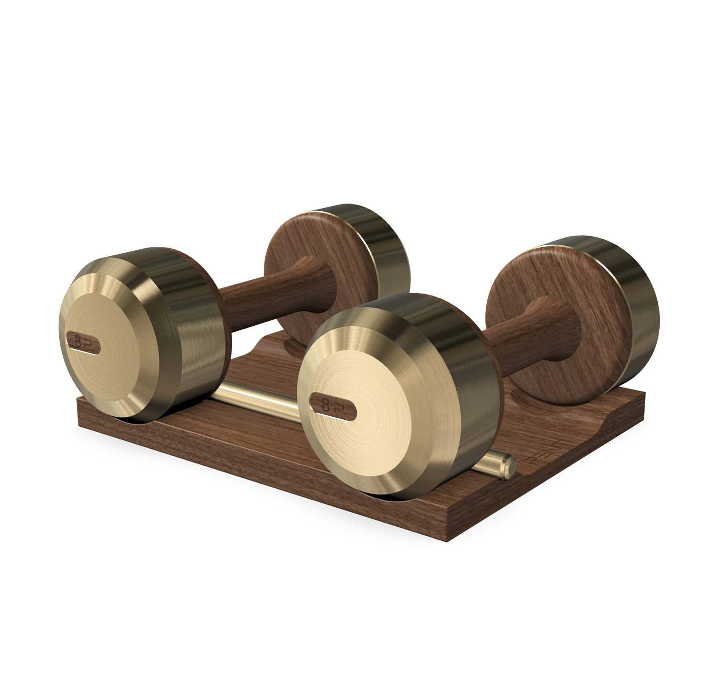 PENT. COLMIA - Luxury Dumbbells on Wooden Stand