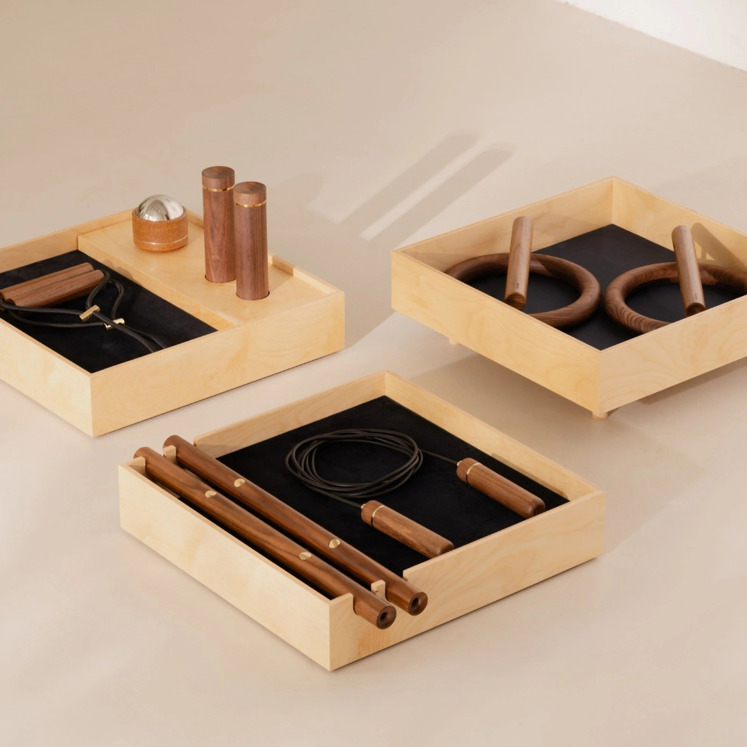 Luxury training kit with dumbbells, expanders, and push-up bars for everyday fitness.