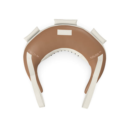 Luxury fitness equipment, handcrafted with luxurious Italian leather, filled with leather scraps and sand. Base leather in brown, accent leather in white color. PENT. KALNA - Luxury Bulgarian Bag
