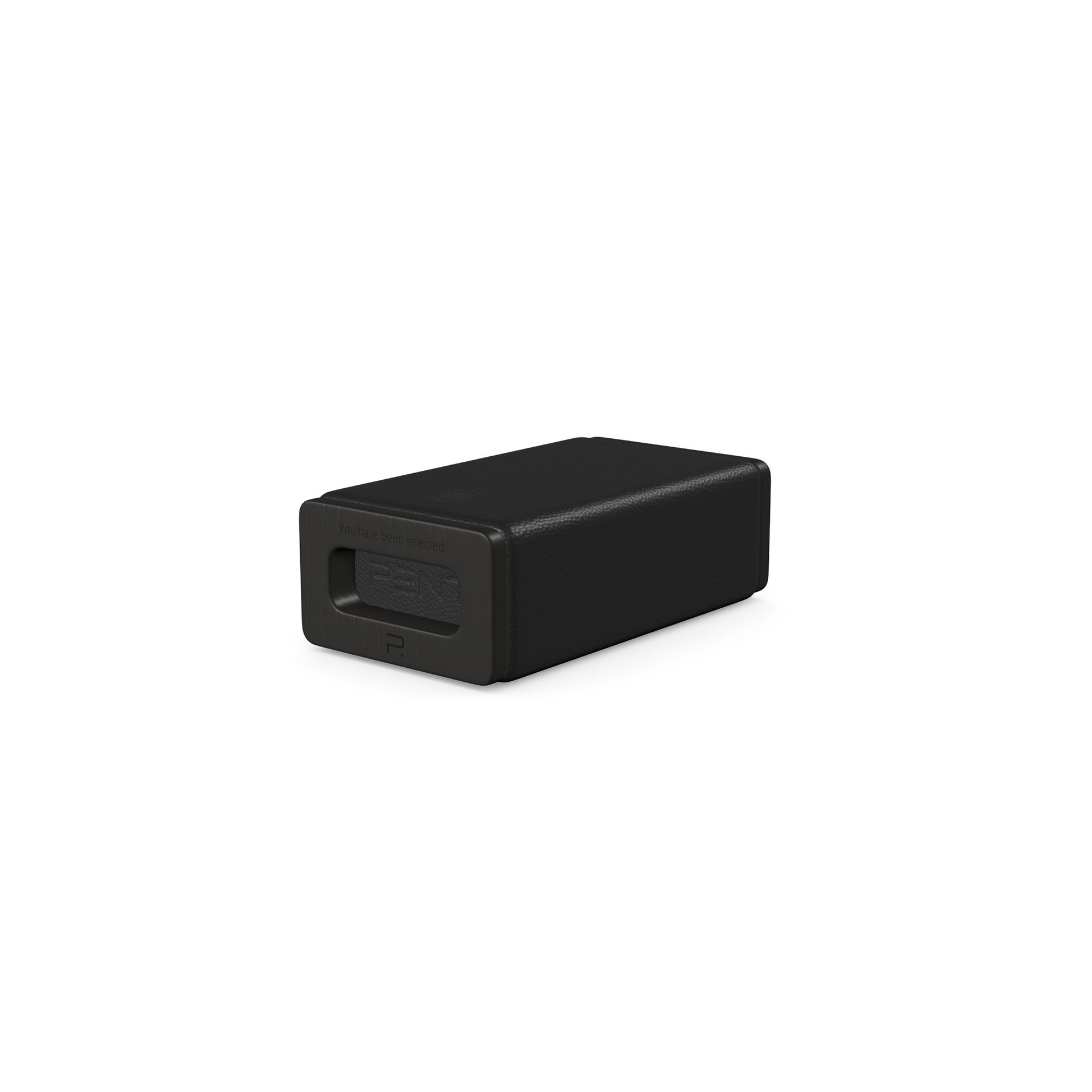 Luxury yoga equipment, handmade with natural wood and premium Italian leather, customize in black base leather, black accent leather color and black ash wood. PENT. KOHA - Luxury Yoga Block