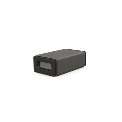 Luxury yoga equipment, handmade with natural wood and premium Italian leather, customize in grey base leather, grey accent leather color and black ash wood. PENT. KOHA - Luxury Yoga Block