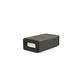 Luxury yoga equipment, handmade with natural wood and premium Italian leather, customize in grey base leather, white accent leather color and black ash wood. PENT. KOHA - Luxury Yoga Block