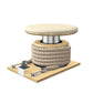Premium gym battle rope in natural colour, made with with marine grade stainless steel and natural ash wooden handles and stand, wrapped in luxurious Italian beige leather, packed neatly into its own handmade wooden stand. PENT. LINA Set - Battle Rope