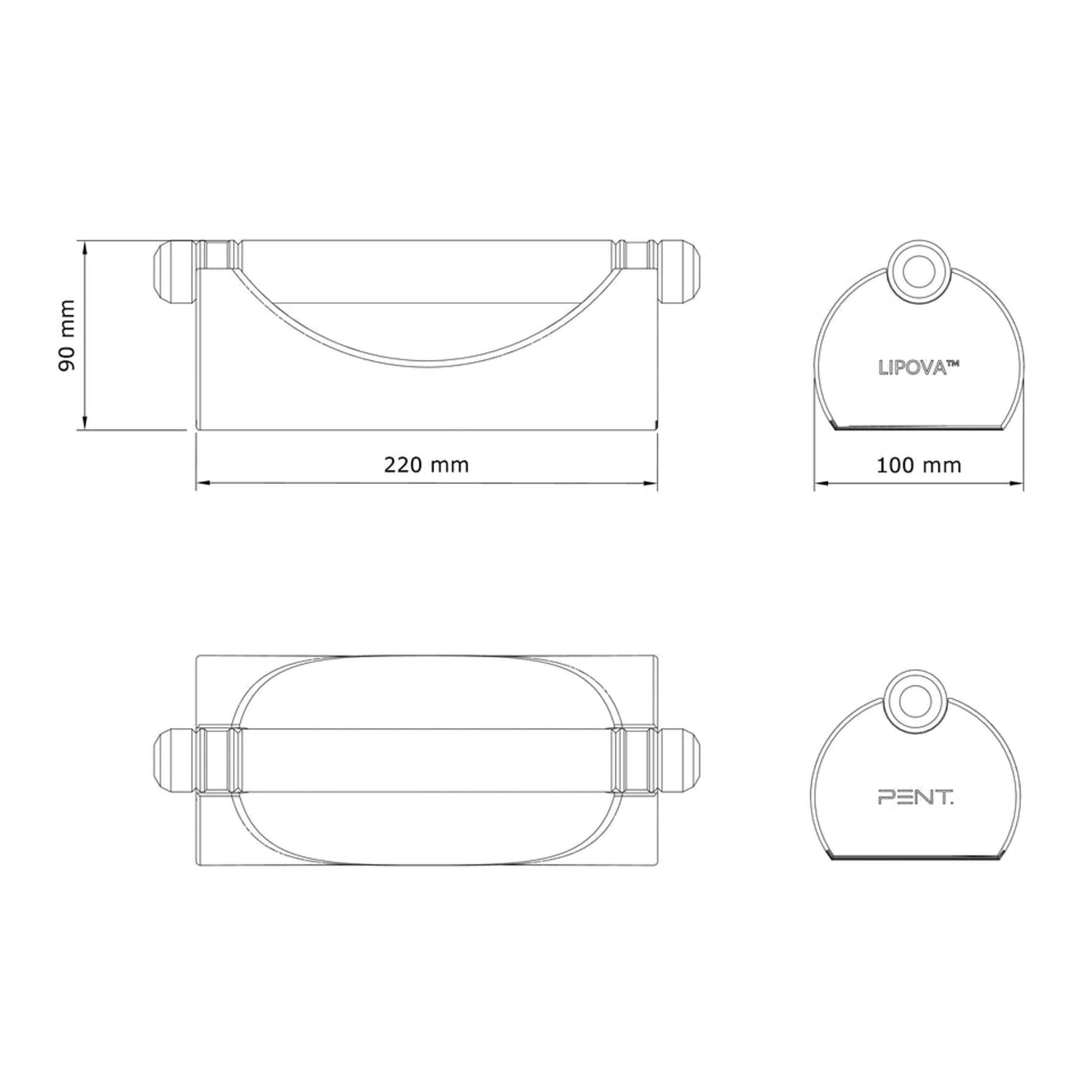 (Dimension Image) Luxury home gym equipment, premium push up bars handcrafted from fine leather, stainless steel and natural wood. PENT. LIPOVA - Luxury Push-Up Bars