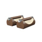 Luxury home gym equipment, premium push up bars handcrafted from fine leather, stainless steel and natural wood. Customize in beige Italian leather and natural walnut wood. PENT. LIPOVA - Luxury Push-Up Bars