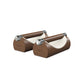 Luxury home gym equipment, premium push up bars handcrafted from fine leather, stainless steel and natural wood. Customize in white Italian leather and natural walnut wood. PENT. LIPOVA - Luxury Push-Up Bars