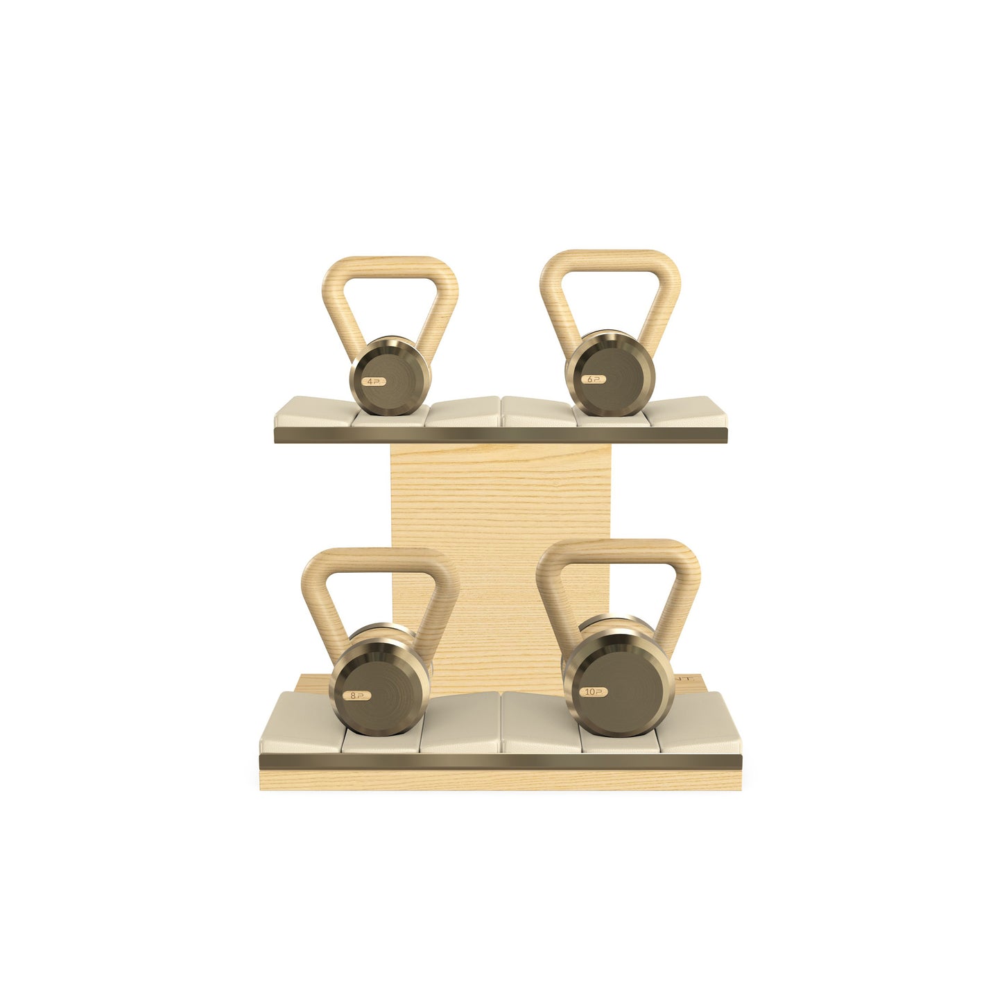 PENT. LOVA Set - In Gold - Kettlebells on a Horizontal Stand