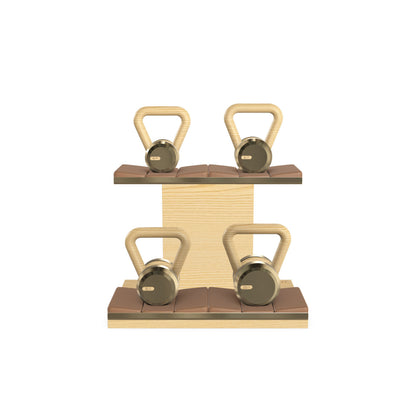 PENT. LOVA Set - In Gold - Kettlebells on a Horizontal Stand