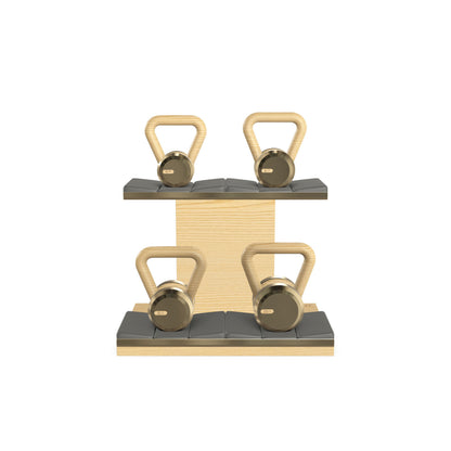 PENT. LOVA Set - In Gold - Kettlebells on a Horizontal Stand
