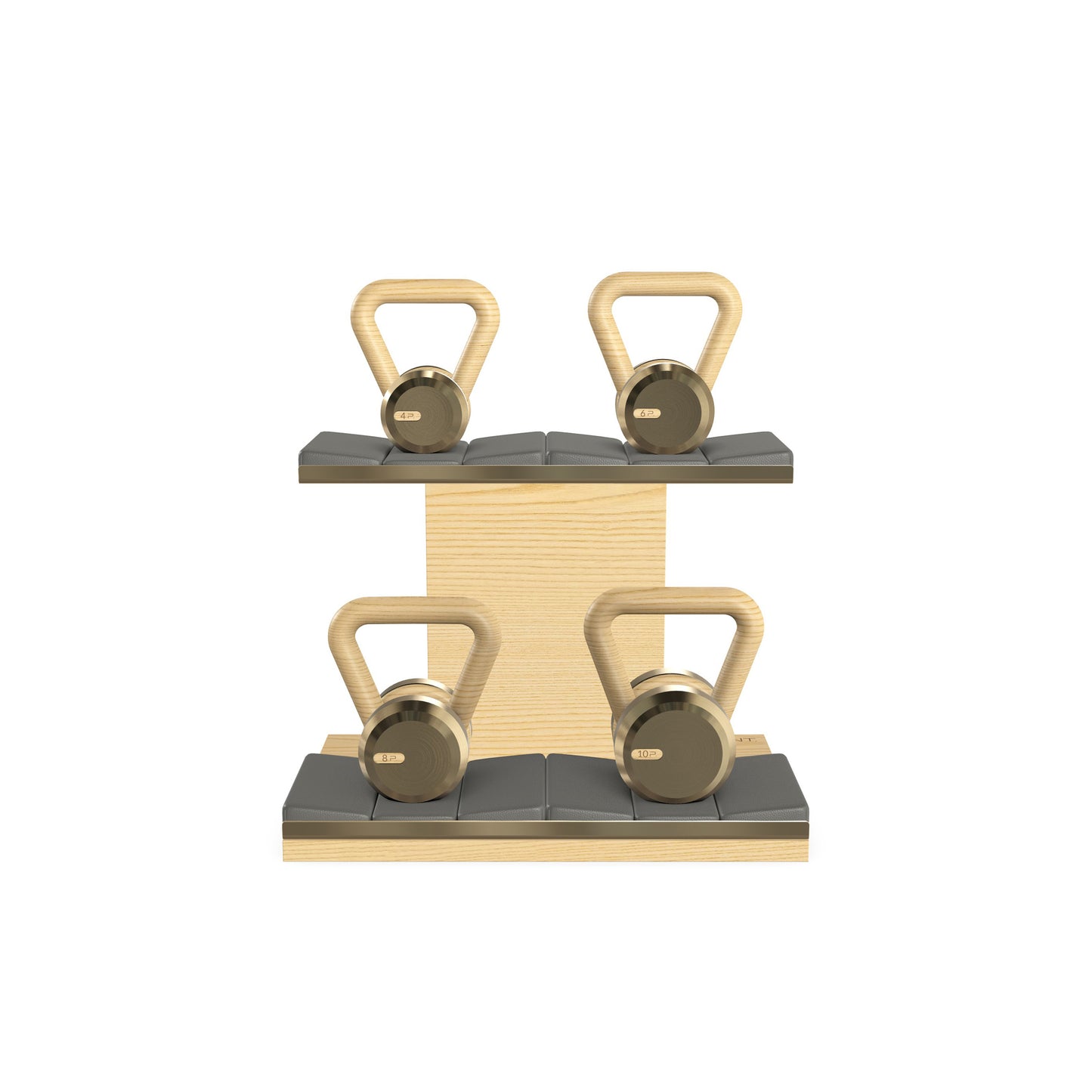 PENT. LOVA Set - In Gold - Kettlebells on a Horizontal Stand