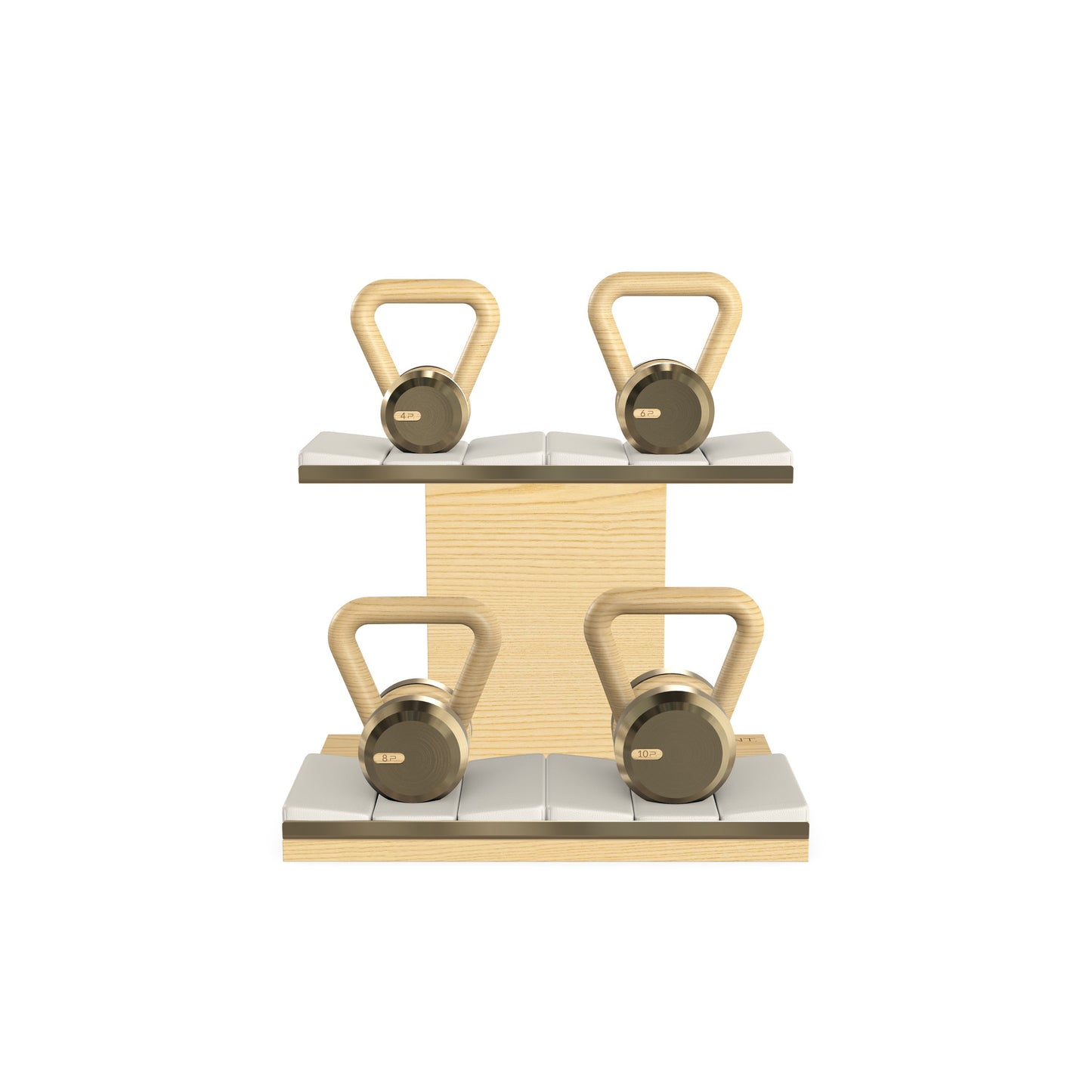 PENT. LOVA Set - In Gold - Kettlebells on a Horizontal Stand