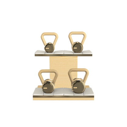 PENT. LOVA Set - In Gold - Kettlebells on a Horizontal Stand