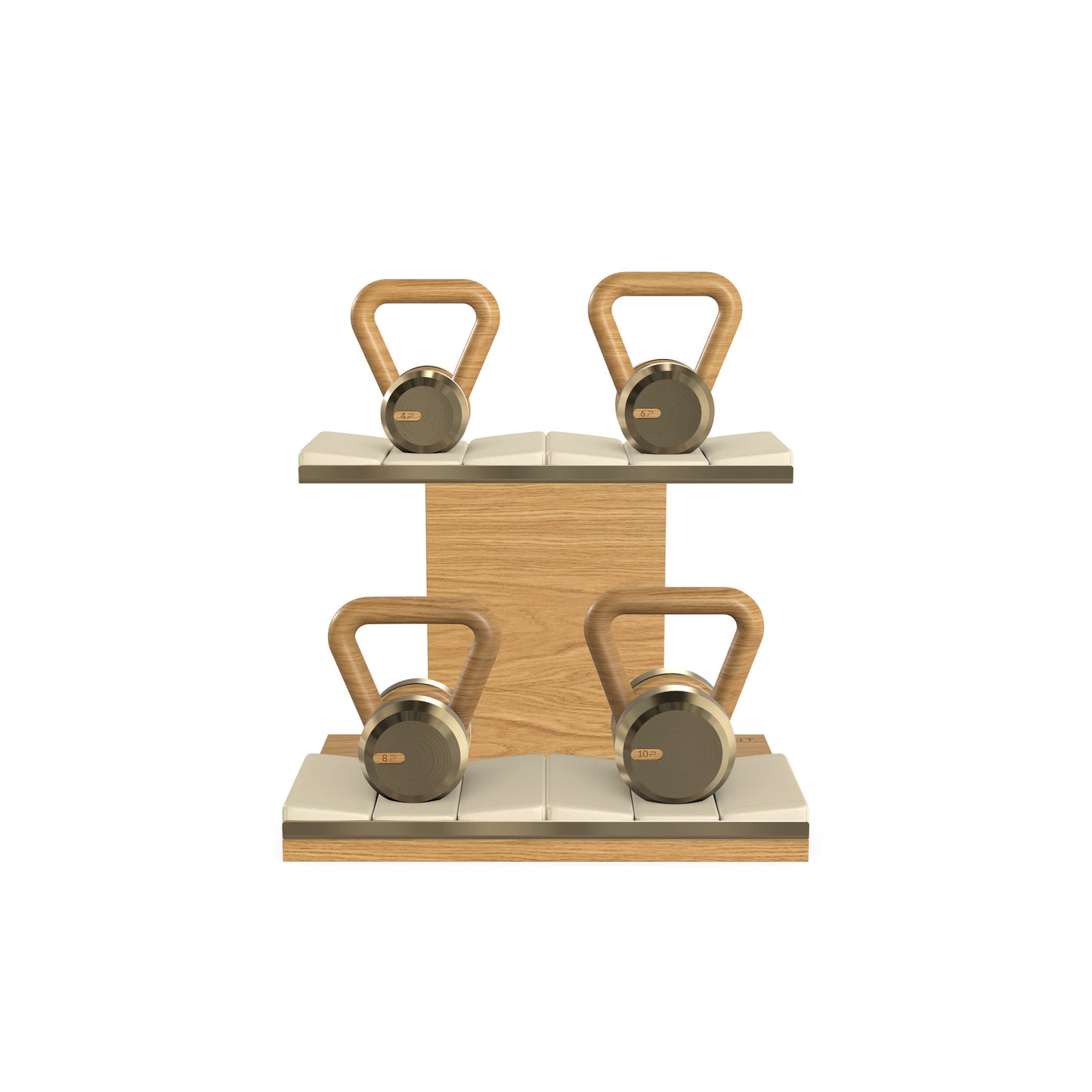 PENT. LOVA Set - In Gold - Kettlebells on a Horizontal Stand