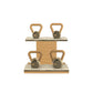 PENT. LOVA Set - In Gold - Kettlebells on a Horizontal Stand