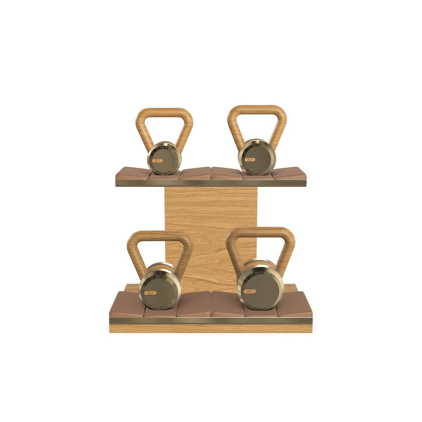 PENT. LOVA Set - In Gold - Kettlebells on a Horizontal Stand