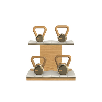 PENT. LOVA Set - In Gold - Kettlebells on a Horizontal Stand