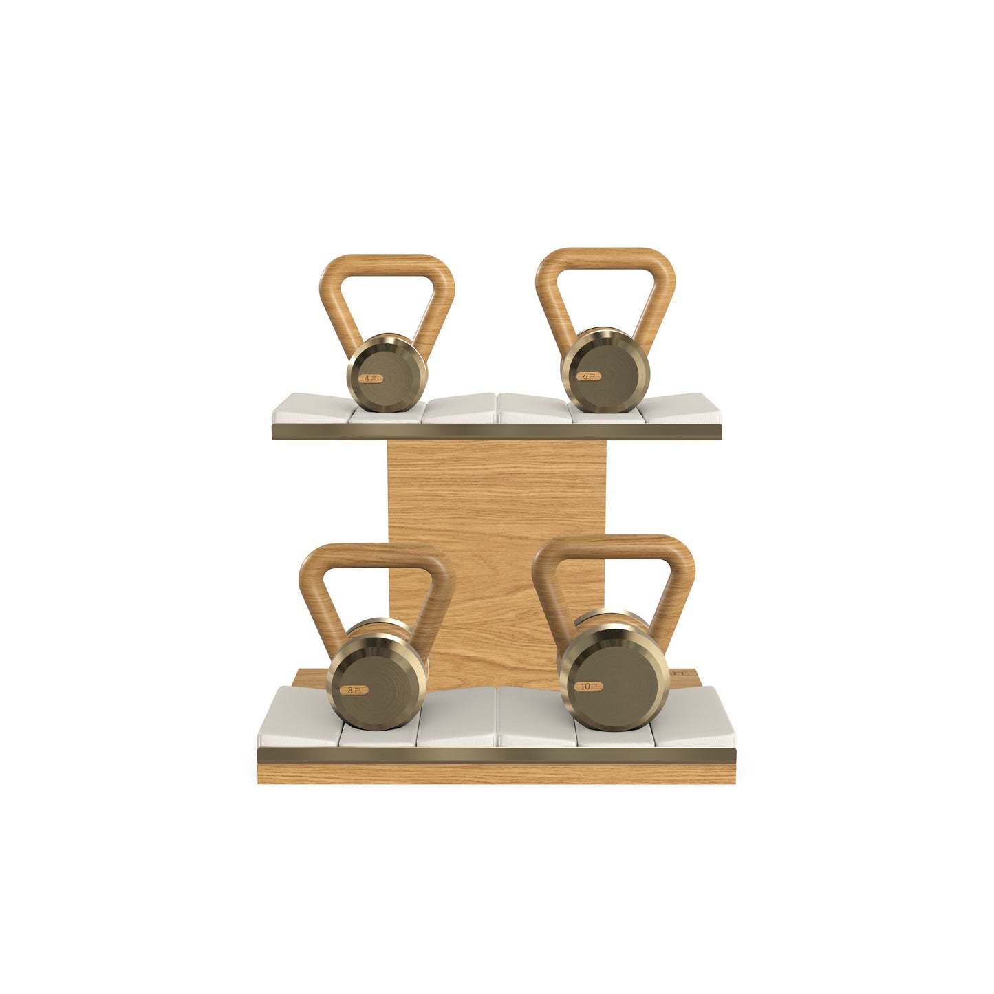 PENT. LOVA Set - In Gold - Kettlebells on a Horizontal Stand