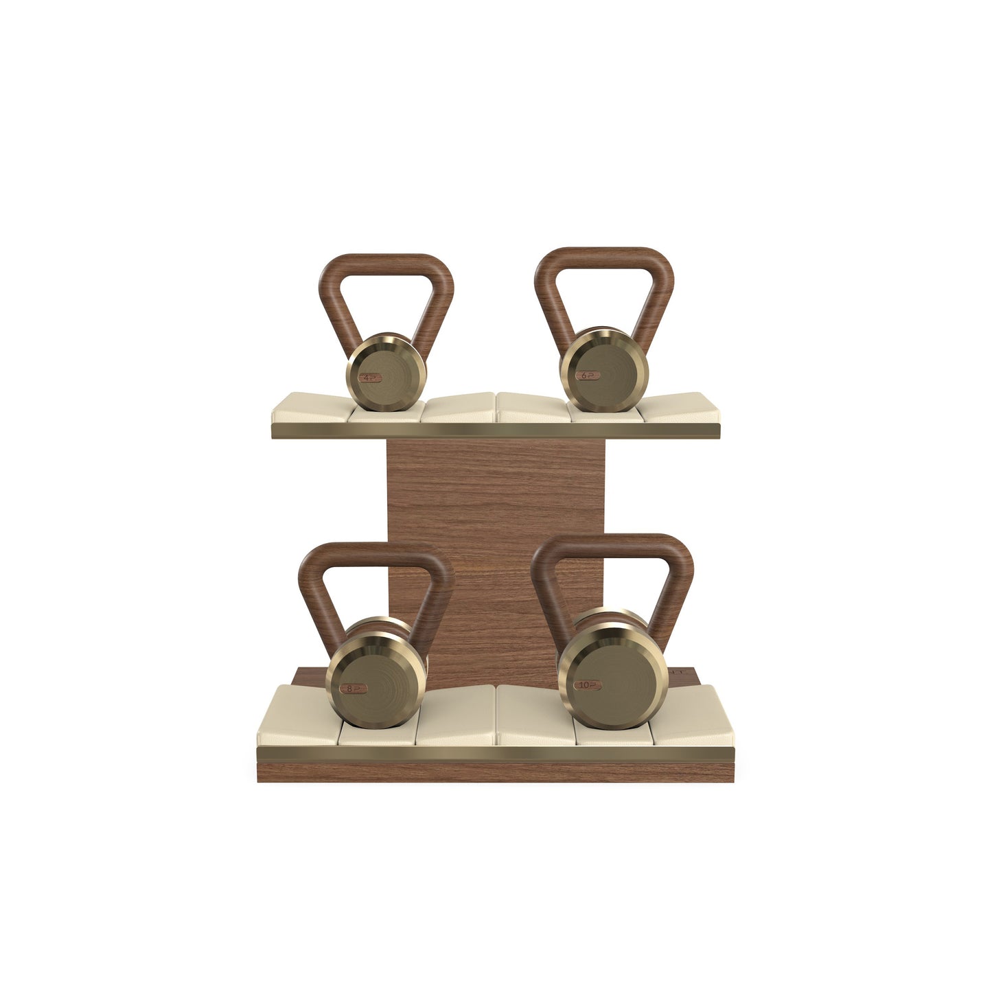 PENT. LOVA Set - In Gold - Kettlebells on a Horizontal Stand