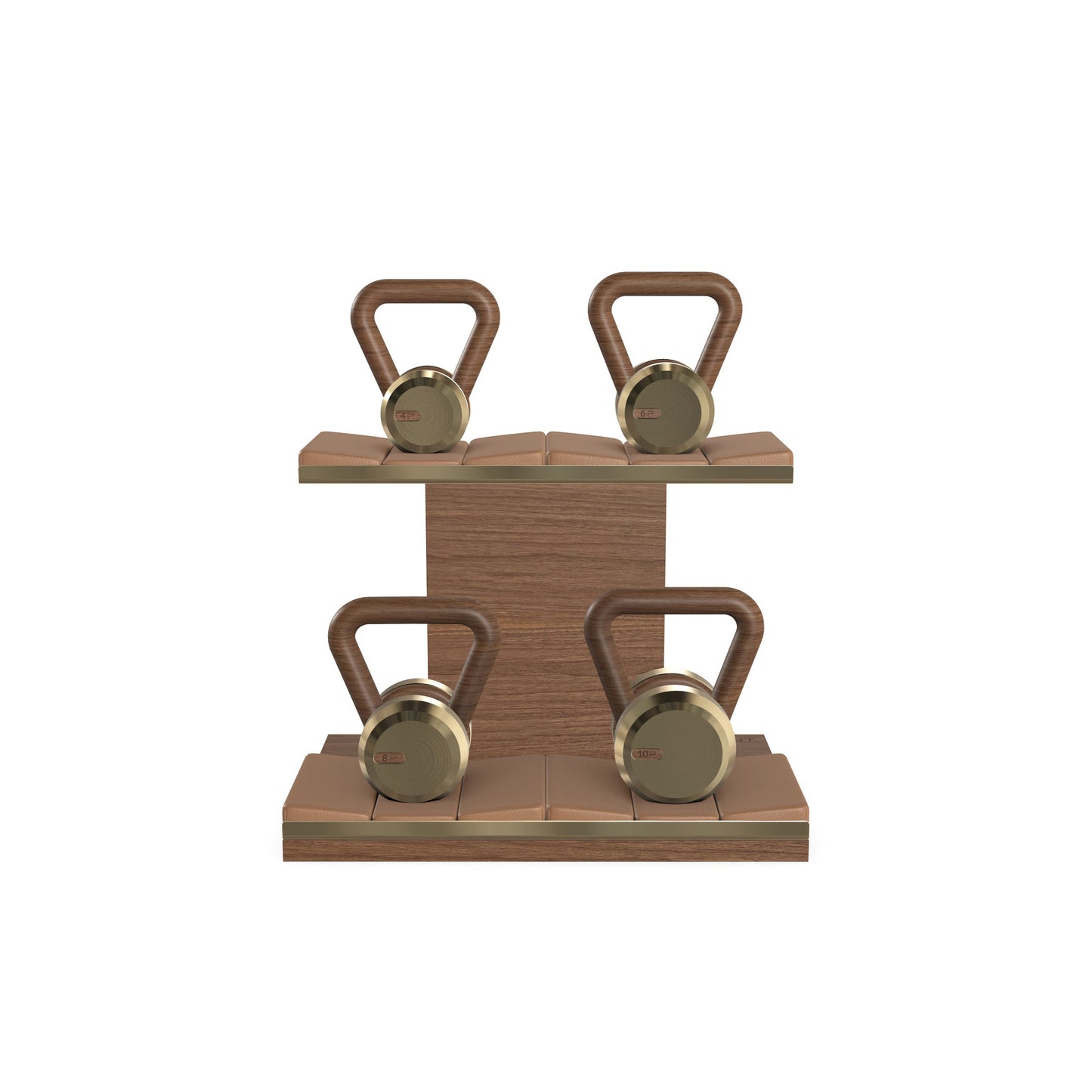 PENT. LOVA Set - In Gold - Kettlebells on a Horizontal Stand