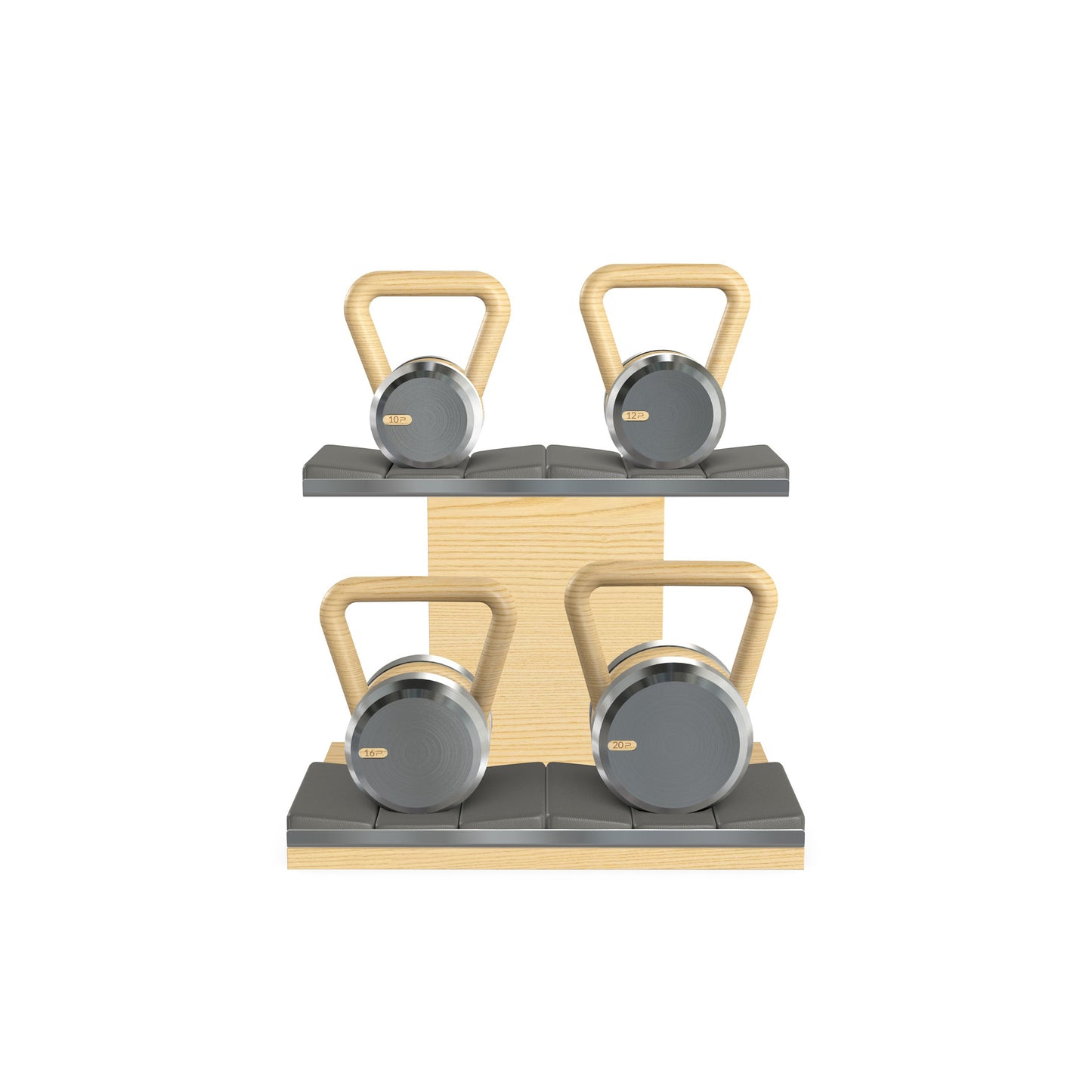PENT. LOVA Set - In Gold - Kettlebells on a Horizontal Stand
