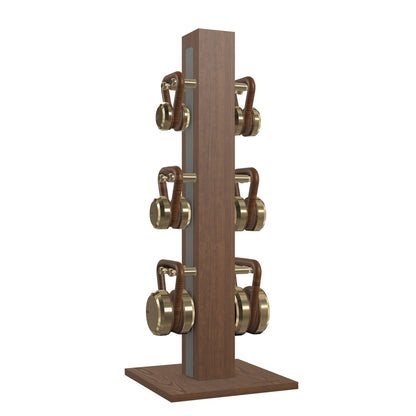 PENT. LOVA Set - In Gold - Kettlebells on a Vertical Stand