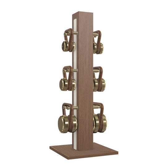 PENT. LOVA Set - In Gold - Vertical Stand & 6 Kettlebells 4-8-10-12-16-20 KG