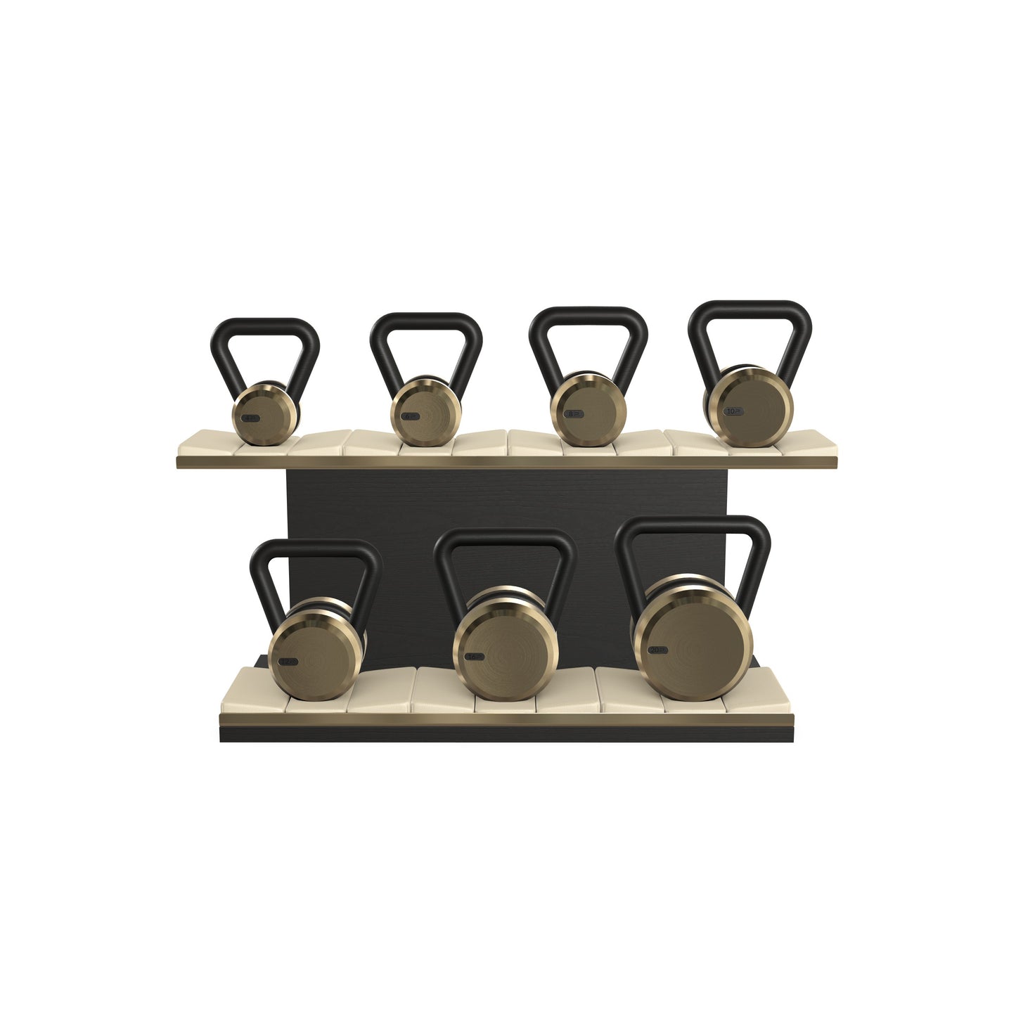PENT. LOVA Set - In Gold - Kettlebells on a Horizontal Stand