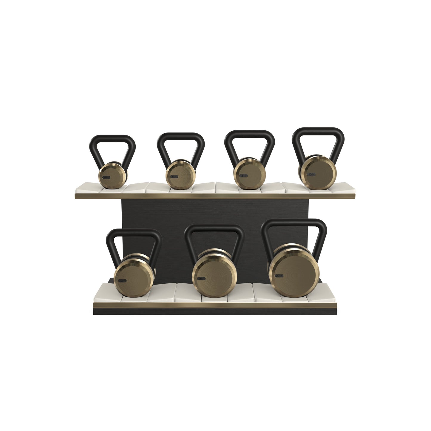 PENT. LOVA Set - In Gold - Kettlebells on a Horizontal Stand