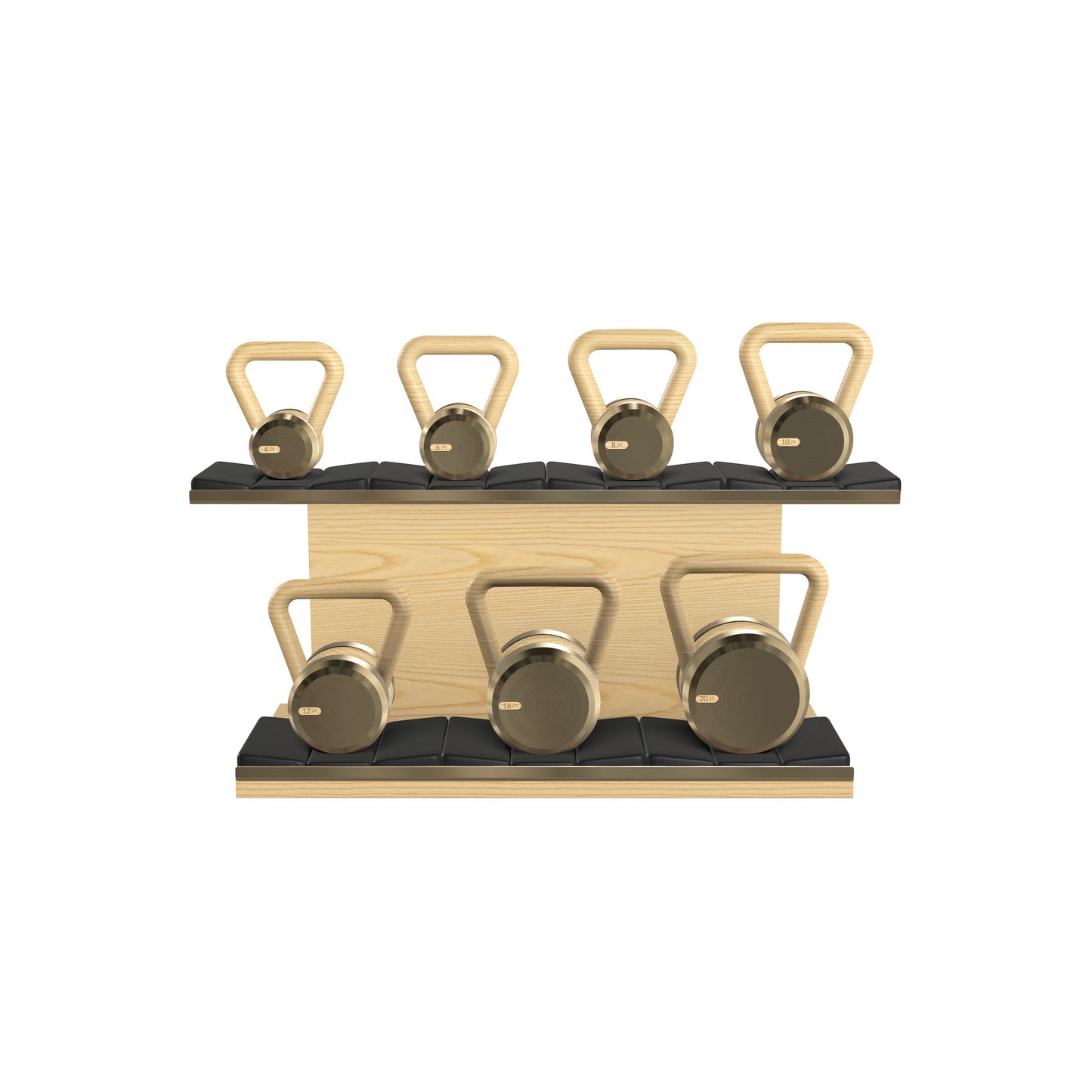 PENT. LOVA Set - In Gold - Kettlebells on a Horizontal Stand
