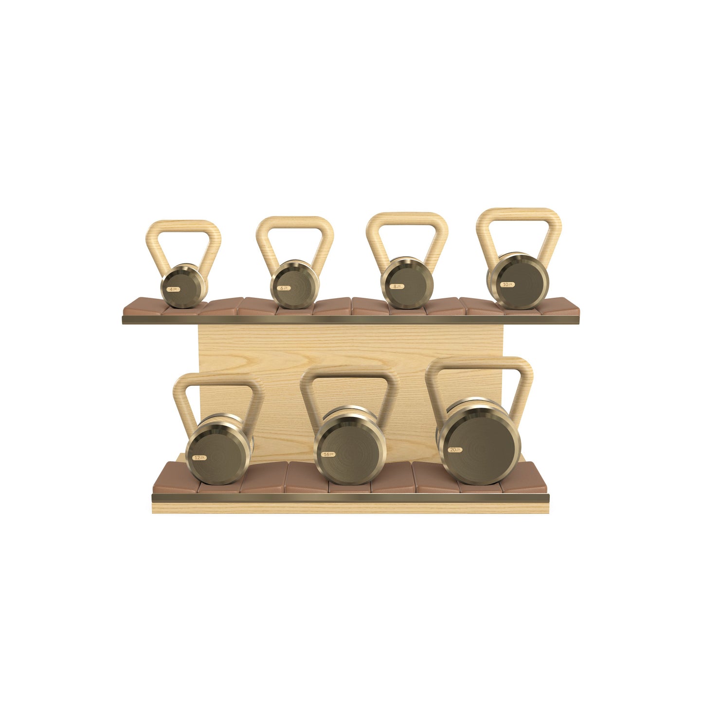 PENT. LOVA Set - In Gold - Kettlebells on a Horizontal Stand