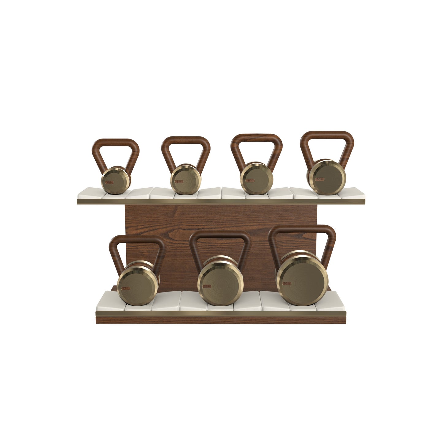 PENT. LOVA Set - In Gold - Kettlebells on a Horizontal Stand