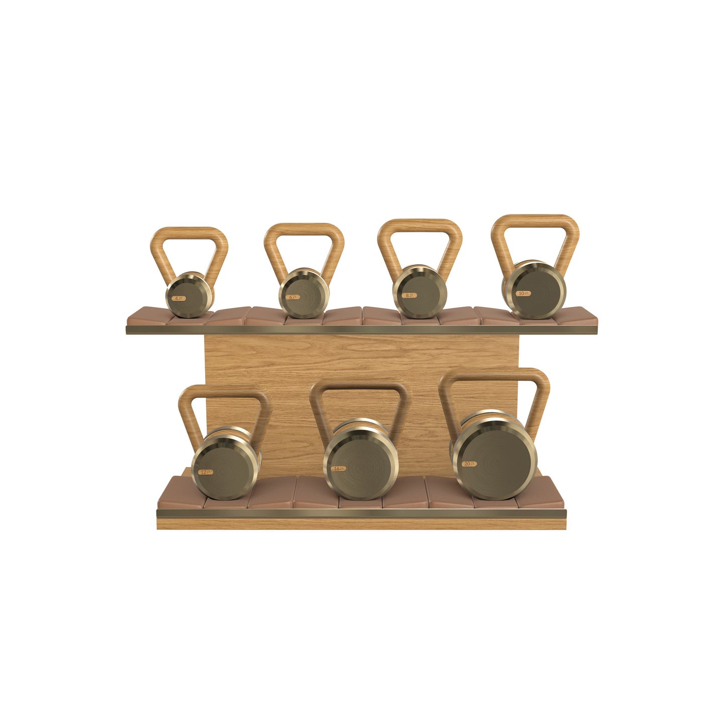 PENT. LOVA Set - In Gold - Kettlebells on a Horizontal Stand