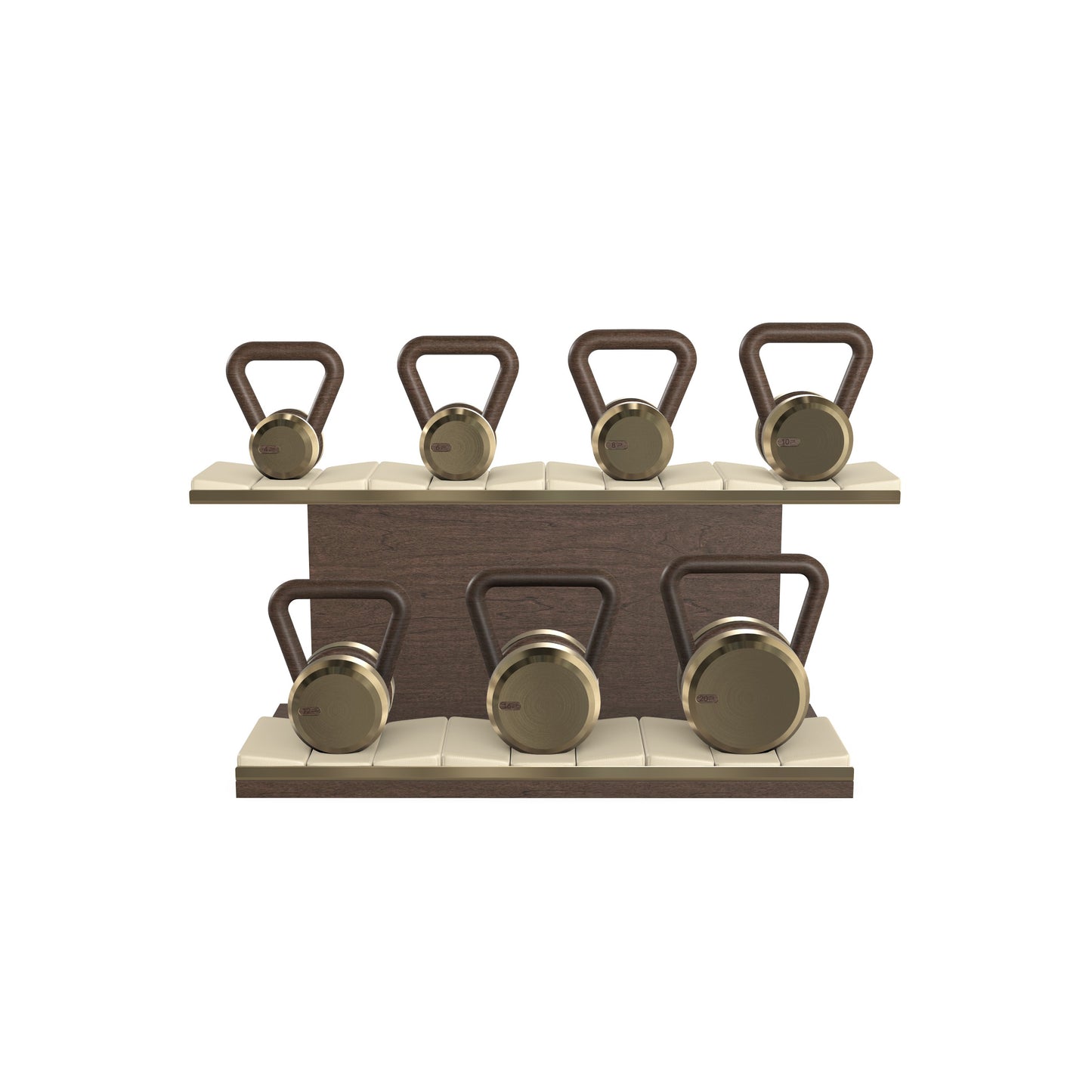 PENT. LOVA Set - In Gold - Kettlebells on a Horizontal Stand