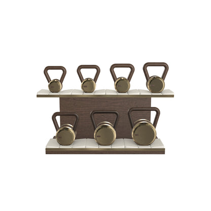 PENT. LOVA Set - In Gold - Kettlebells on a Horizontal Stand