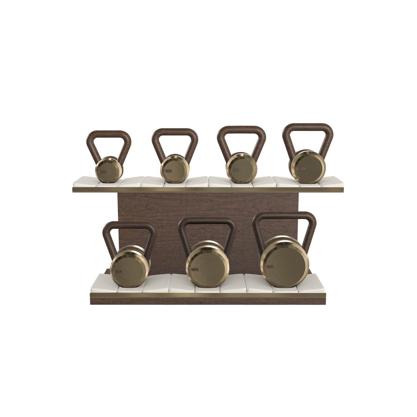 PENT. LOVA Set - In Gold - Kettlebells on a Horizontal Stand