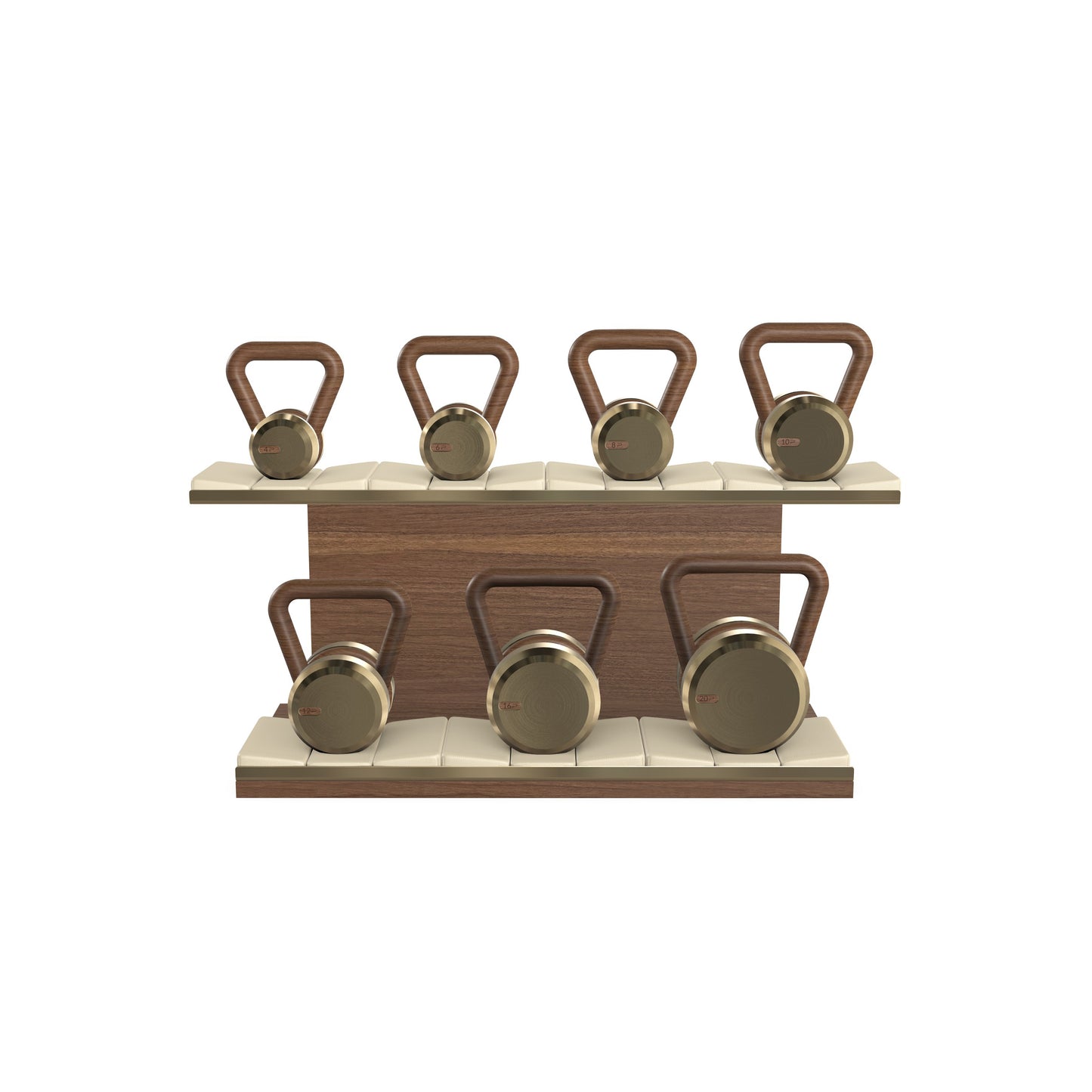 PENT. LOVA Set - In Gold - Kettlebells on a Horizontal Stand