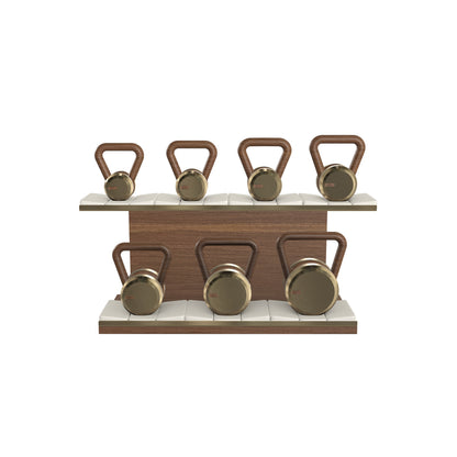 PENT. LOVA Set - In Gold - Kettlebells on a Horizontal Stand
