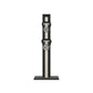 Luxury fitness equipment, 4 luxury kettlebells on vertical wooden stand, handcrafted with stainless steel, premium Italian white leather and black ash wood. PENT. LOVA Set