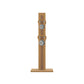 Luxury fitness equipment, 4 luxury kettlebells on vertical wooden stand, handcrafted with stainless steel, premium Italian brown leather and oak wood. PENT. LOVA Set