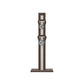 Luxury fitness equipment, 4 luxury kettlebells on vertical wooden stand, handcrafted with stainless steel, premium Italian white leather and dark walnut wood. PENT. LOVA Set