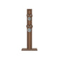 Luxury fitness equipment, 4 luxury kettlebells on vertical wooden stand, handcrafted with stainless steel, premium Italian brown leather and natural walnut wood. PENT. LOVA Set