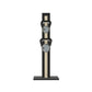 Luxury fitness equipment, 4 luxury kettlebells on vertical wooden stand, handcrafted with stainless steel, premium Italian beige leather and black ash wood. PENT. LOVA Set (2)