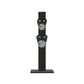 Luxury fitness equipment, 4 luxury kettlebells on vertical wooden stand, handcrafted with stainless steel, premium Italian black leather and black ash wood. PENT. LOVA Set (2)
