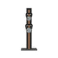 Luxury fitness equipment, 4 luxury kettlebells on vertical wooden stand, handcrafted with stainless steel, premium Italian brown leather and black ash wood. PENT. LOVA Set (2)