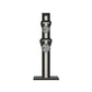 Luxury fitness equipment, 4 luxury kettlebells on vertical wooden stand, handcrafted with stainless steel, premium Italian white leather and black ash wood. PENT. LOVA Set (2)