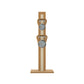 Luxury fitness equipment, 4 luxury kettlebells on vertical wooden stand, handcrafted with stainless steel, premium Italian beige leather and oak wood. PENT. LOVA Set (2)