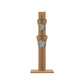 Luxury fitness equipment, 4 luxury kettlebells on vertical wooden stand, handcrafted with stainless steel, premium Italian brown leather and oak wood. PENT. LOVA Set (2)