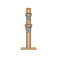 Luxury fitness equipment, 4 luxury kettlebells on vertical wooden stand, handcrafted with stainless steel, premium Italian white leather and oak wood. PENT. LOVA Set (2)